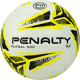 Мяч футзал. PENALTY BOLA FUTSAL RX 500 XXIII, 5213421810-U, р.4, PU, термосшивка, бел--желт-черный